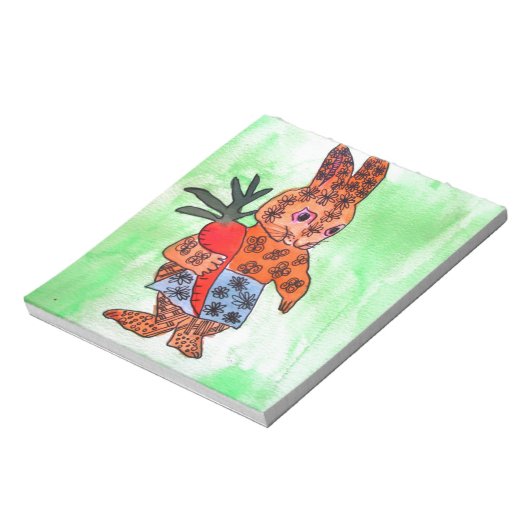 Paasbundel met oranje wortel notitieblok (Linkerzijde)