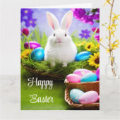 paasbundel met paaseimandje kaart (Gele Bloem)