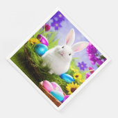 paasbundel met paaseimandje servet (Hoek)