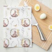 paasbundel op een nest eieren theedoek (Quarter Fold)