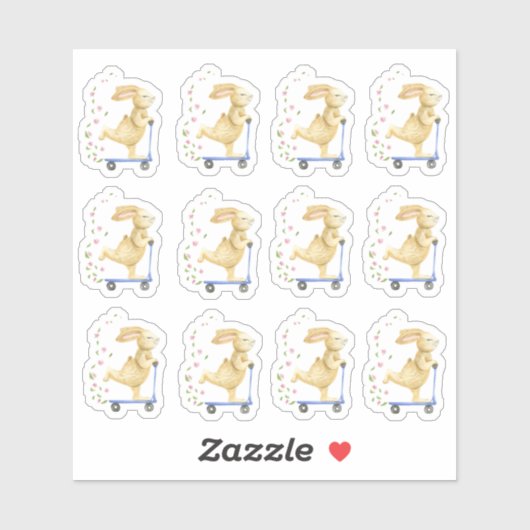 paasbundel op scooter sticker (Vel)