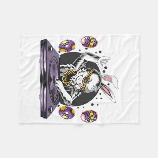 Paasbundel speelt DJ-muziek Fleece Deken (Voorkant (Horizontaal))