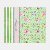 Paasbundelaar en stripes fleece deken (Voorkant (Horizontaal))