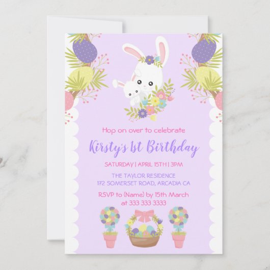 Paasbundeleieren: Birthday Party Kaart (Voorkant)