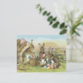 Paasbundelkleurig gekleurd eiveld feestdagenkaart (Staand voorkant)