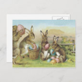 Paasbundelkleurig gekleurd eiveld feestdagenkaart (Voorkant / Achterkant)