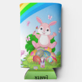 Paasbundelkleurige eieren personaliseren tekst seltzer blikjeskoeler (Achterkant)