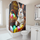 Paasbundelkorst en eieren douchegordijn (In situ)