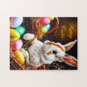 Paasbundelkorst en eieren legpuzzel (Horizontaal)