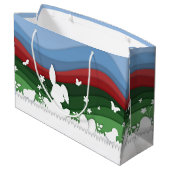 Paasbundelpapier snijdt groene natuur lente groot cadeauzakje (Achterkant Gekanteld)