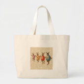  paasbundels die dansen met eierkostuums grote tote bag (Voorkant)