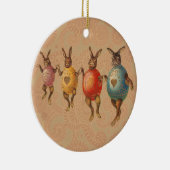  paasbundels die dansen met eierkostuums keramisch ornament (Rechts)