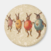  paasbundels die dansen met eierkostuums magneet