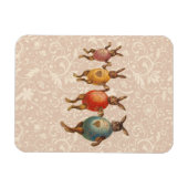  paasbundels die dansen met eierkostuums magneet (Horizontaal)