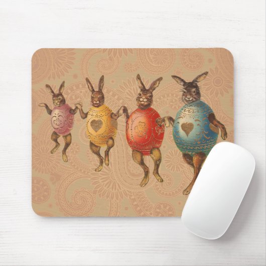  paasbundels die dansen met eierkostuums muismat (Met muis)