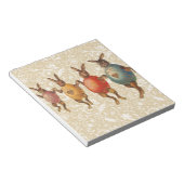  paasbundels die dansen met eierkostuums notitieblok (Schuin)