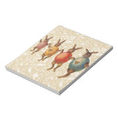  paasbundels die dansen met eierkostuums notitieblok (Linkerzijde)