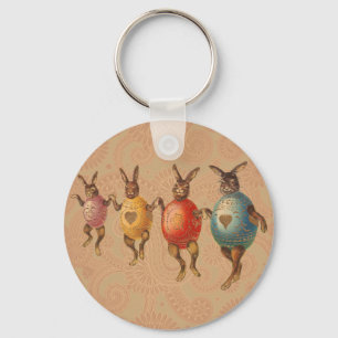  paasbundels die dansen met eierkostuums sleutelhanger