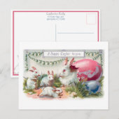  paasbundels, eieren en bloemen briefkaart (Voorkant / Achterkant)