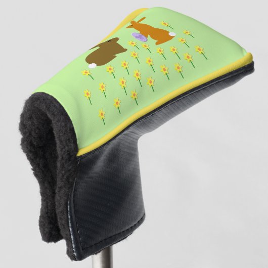 Paasbundels en deaffodils golfheadcover (3/4 voorkant)