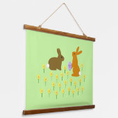 Paasbundels en deaffodils hangend wandkleed (Gebogen)