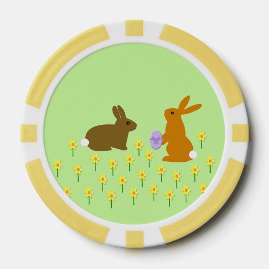 Paasbundels en deaffodils poker chips (Voorkant)