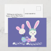 Paasbundels en eicellen feestdagenkaart (Voorkant / Achterkant)