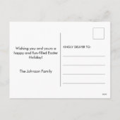 Paasbundels en eicellen feestdagenkaart (Achterkant)