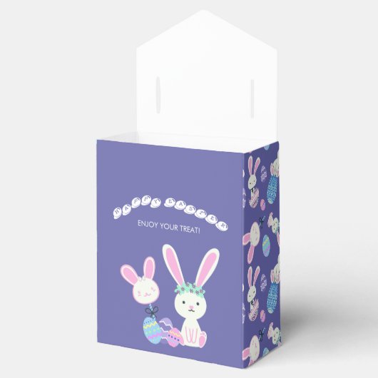 Paasbundels en eicellen-illustratie bedankdoosjes (Geopend)