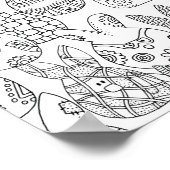 Paasbundels en eieren grote volwassen kleuren poster (Hoek)