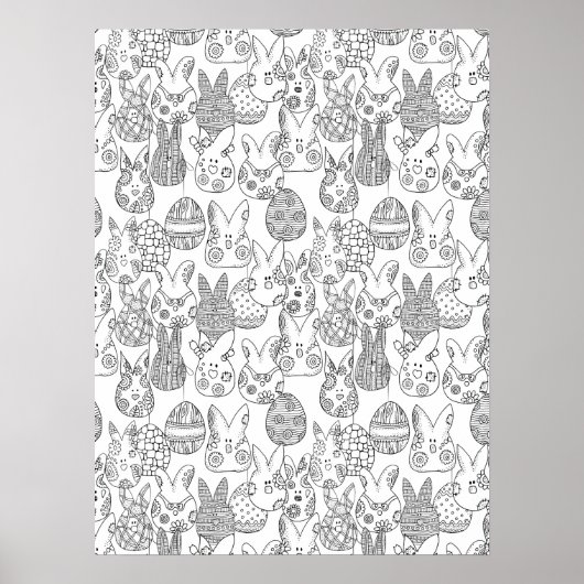 Paasbundels en eieren grote volwassen kleuren poster (Voorkant)