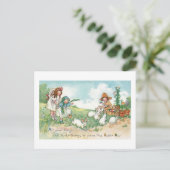 paasbundels en kinderen briefkaart (Staand voorkant)