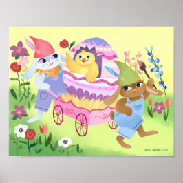 Paasbundels en kunstdrukken poster