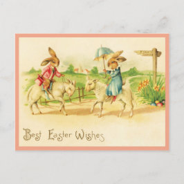 paasbundels en lammeren briefkaart