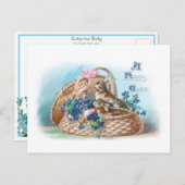  paasbundels en vergeet-me-nots briefkaart (Voorkant / Achterkant)