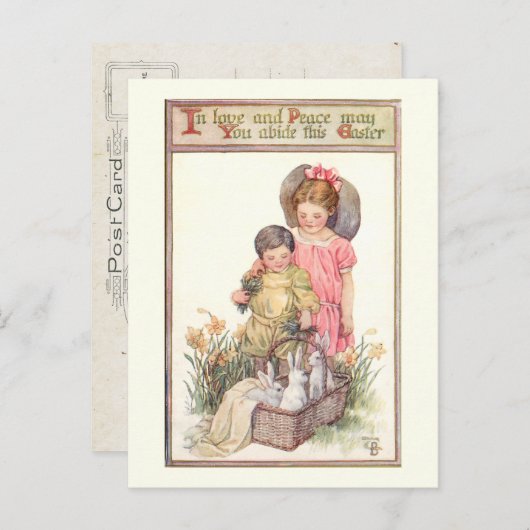  paasbundels en vredesboodschap briefkaart (Voorkant / Achterkant)