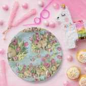 paasbundels in de tuin met sleepboten papieren bordje (Feest)