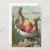 paasbundels met eieren in het kippenhok feestdagenkaart (Voorkant / Achterkant)