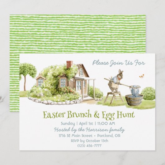 Paasbundels voor waterverf kaart (Voorkant / Achterkant)