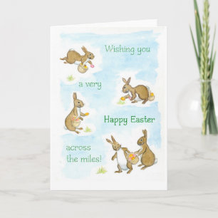 PaasBunniekaart - over de kilometers Feestdagen Kaart