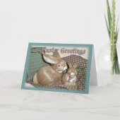 PaasBunnies Decorteert Happy PaasKaart Feestdagen Kaart (Voorkant)