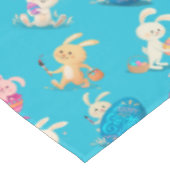 Paasbunnies die eieren schilderen tafelkleed (Gekanteld)