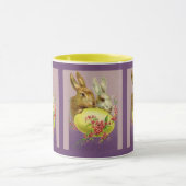 PaasBunnies en Mok van eitjes met  koffie (Midden)