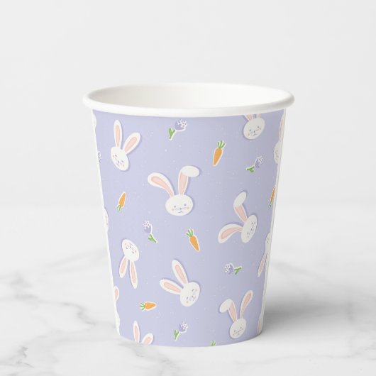 PaasBunnies en wortellavender Spring Papieren Bekers (Achterkant)