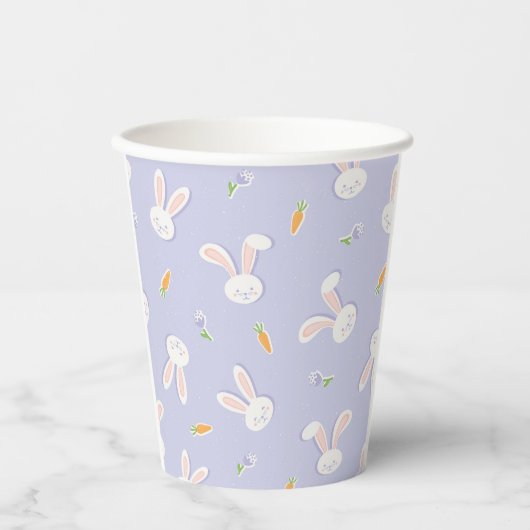 PaasBunnies en wortellavender Spring Papieren Bekers (Voorkant)