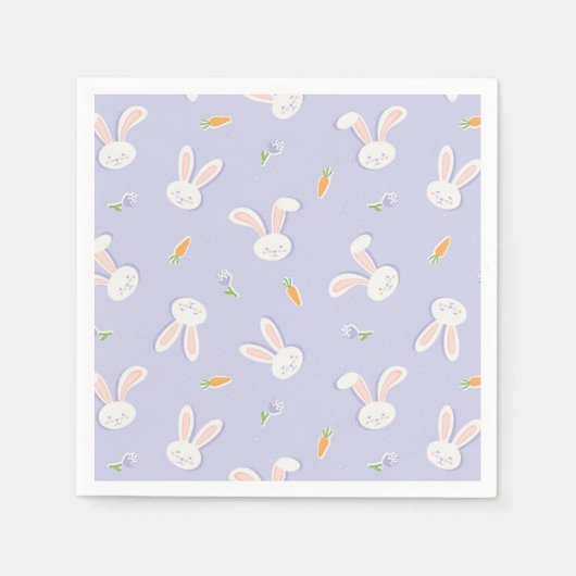 PaasBunnies en wortellavender Spring Servet (Voorkant)