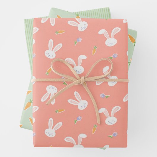 paasBunnies en wortelt lentepapier S Inpakpapier Vel (In situ)