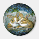  paasbunnies getextureerd Afbeelding, ZSSG Magneet (Voorkant)