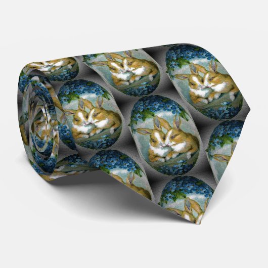 paasbunnies getextureerd Afbeelding, ZSSG Stropdas (Opgerold)