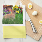 PaasBunnies in de tuin/lentesholiday Theedoek (Quarter Fold)